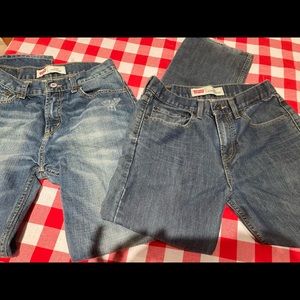 Two Pairs 29X29 Levi’s 514 blue jeans